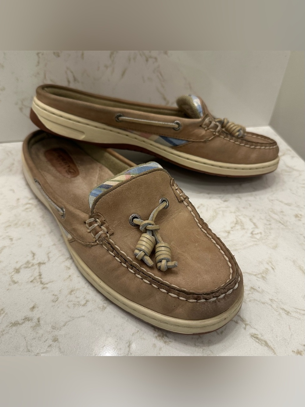 Sperry Top-Sider Oasis Loft tan slip-on boat shoe 7.5